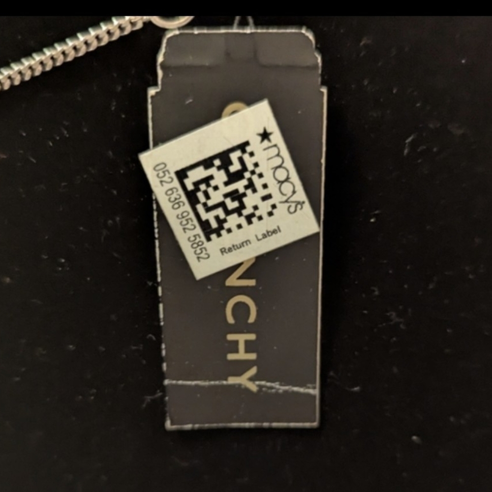 GIVENCHY Silver Tone Crystal Tear Drop Necklace NWT - Picture 2 of 2